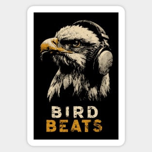 DJ Eagle Headphones Bird Beats DJ Music Tee Sticker